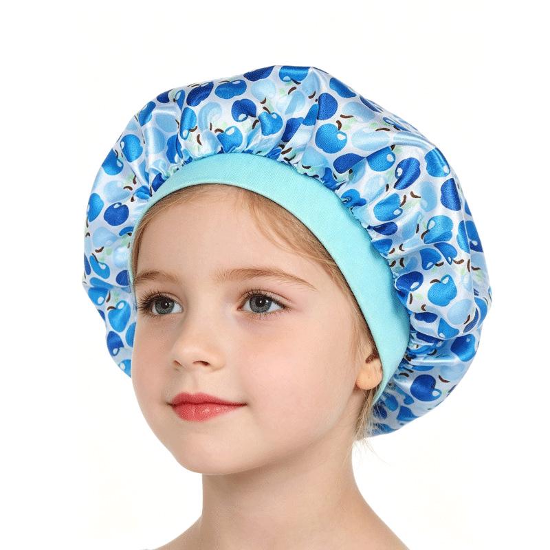 Children's Printed Satin Sleep Cap: Newborn Hair Protection Hat