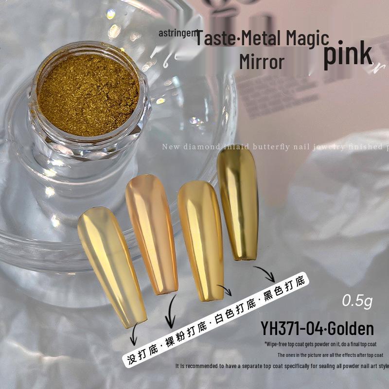 

Nail Art Ultra-Bright Pearlescent Mirror Powder - Spicy Girl Style with Gold and Silver Glitter