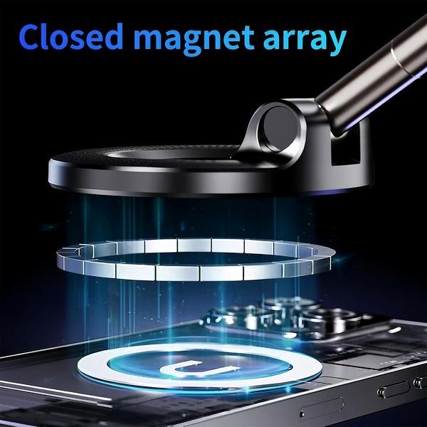 Universeller magnetischer Handyhalter für das Auto, starke Vakuumhalterung, passt für alle Smartphones, faltbares Design, Armaturenbrett, Fitnessstudio, Badezimmerspiegel
