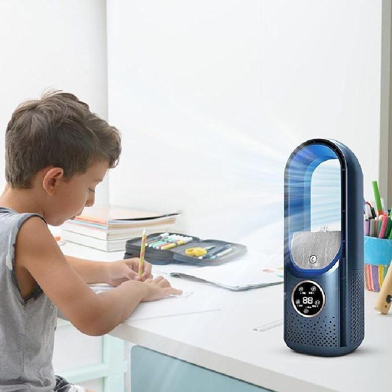 Beliebter Kaltluftventilator für Zuhause, Wohnheim, Büro, Schreibtisch mit Befeuchtungs- und Kühlfunktion, USB, Leise, Timer, Klimaanlagenventilator