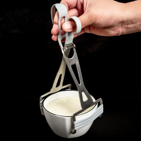 Anti-Scald Lifter Plate Clamp Stainless Steel Dish Tongs Dish Clip Pan Gripper Bowl Clamp Non-Slip Grip for Home Restaurant Bar