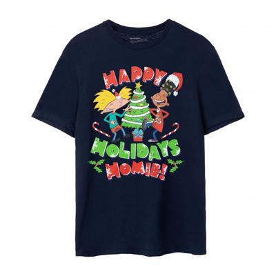 Hey Arnold! Mens Happy Holidays Homie Christmas T-Shirt