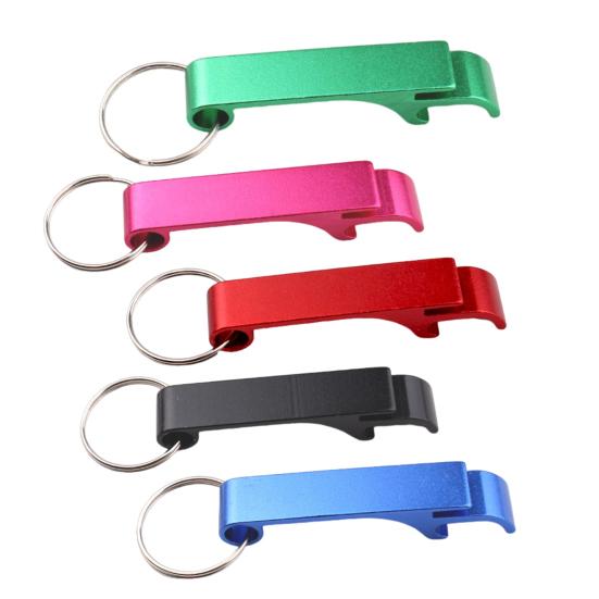 

5 шт. сплавной открыватель для бутылок с кольцом для ключей, компактный, легкий, универсальный, портативный, аксессуар-брелок 5pcs