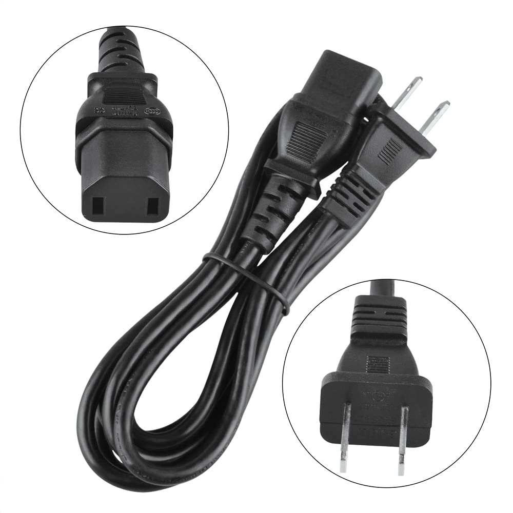 AC Input Power Cord Cable for iRobot Roomba I7+, I7 Plus, I7550, I 7550, S9+, S9550, S 9550, S955020, WiFi Robot Vacuum Cleaner, Automatic Dirt