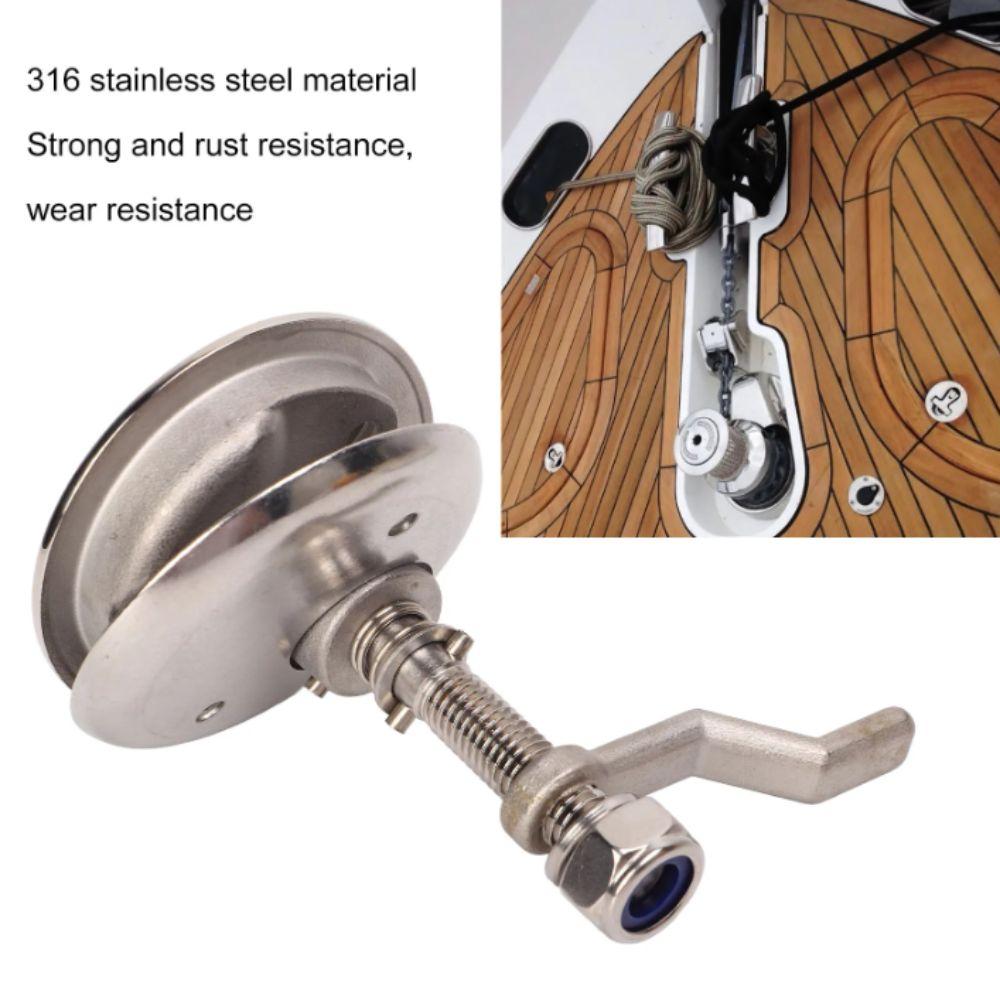 316 Stainless Steel Hatch Lock Corrosion Resistance Ring Hardware Lift Handle Compartments