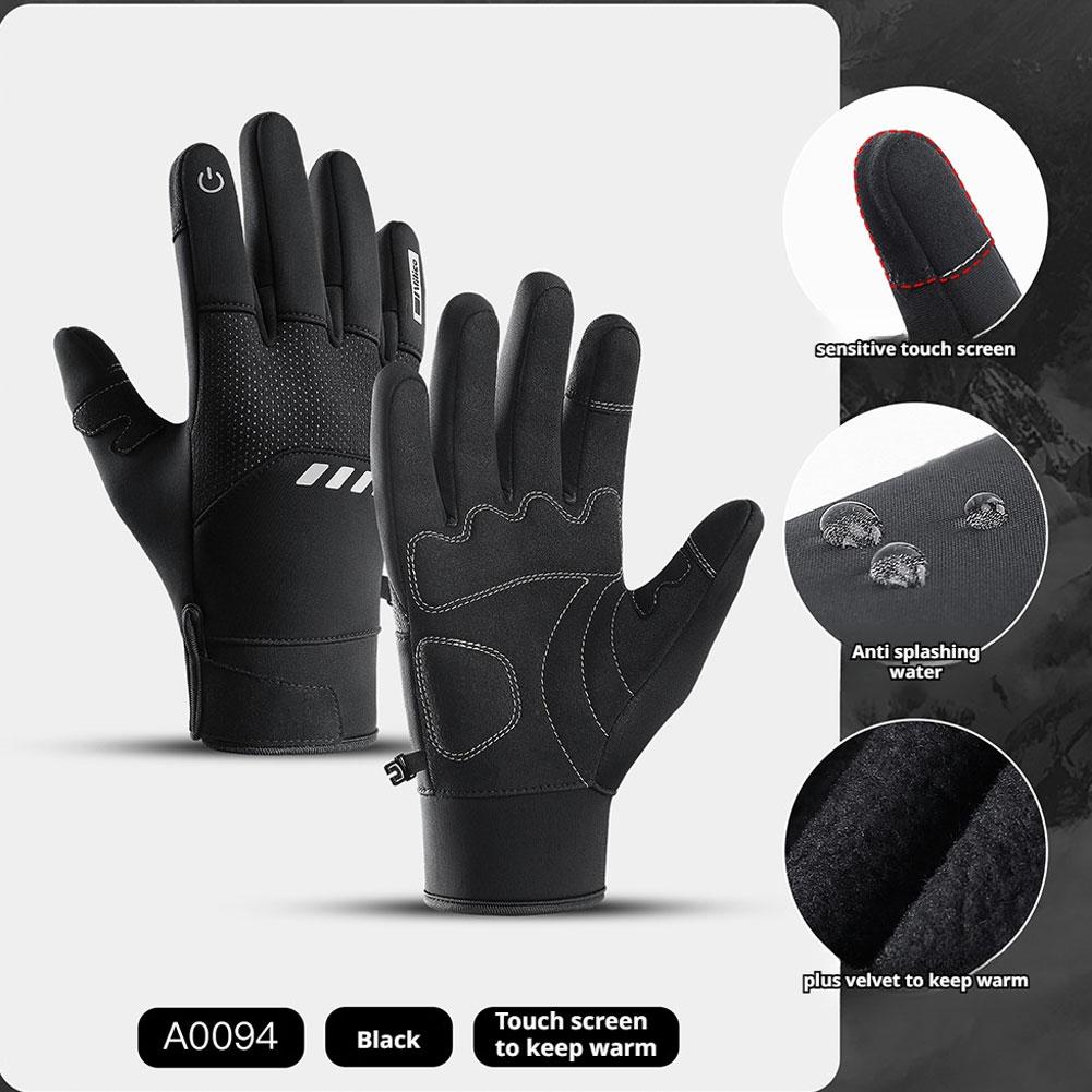 Winter Gloves Multi-Sport All-Purpose Winter Gloves Full Fingers Grip Winter Athletic Gloves For Bicycle Ski With Enhanced Grip
