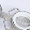 Stainless Steel Worm Gear PTFE Butterfly Valve with Double Flange and Manual Handle D371F-10P