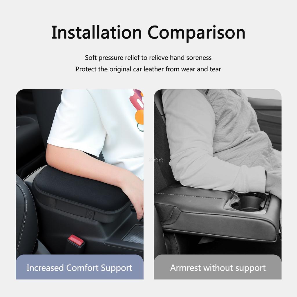 CRX1 Car Plush Armrest Pad Center Console Height Booster Pad For Mercedes Benz W210 W222 W164 W203 W205 W251 GLS CLK GLA GLE sticker