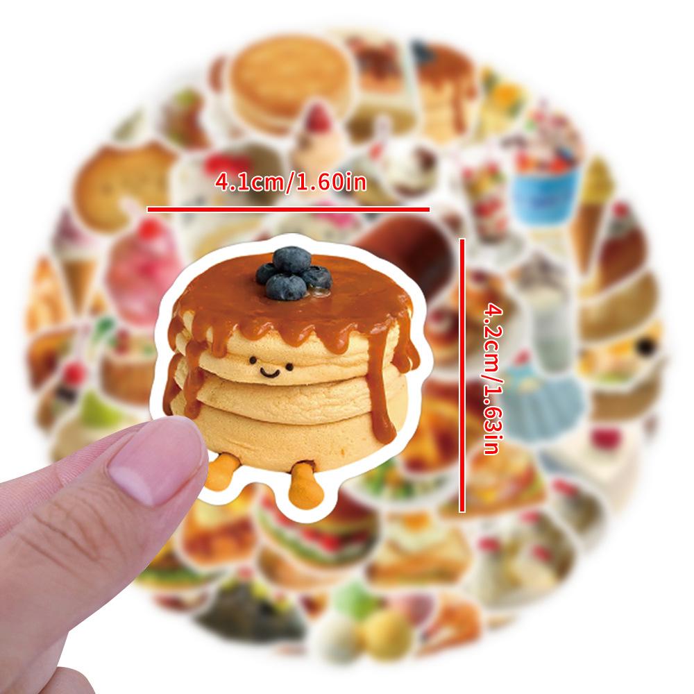 105 Niedliche Realistische Dessert Graffiti Aufkleber Dekorieren Kühlschrank Skateboard Wasserbecher DIY Persönlichkeitsaufkleber