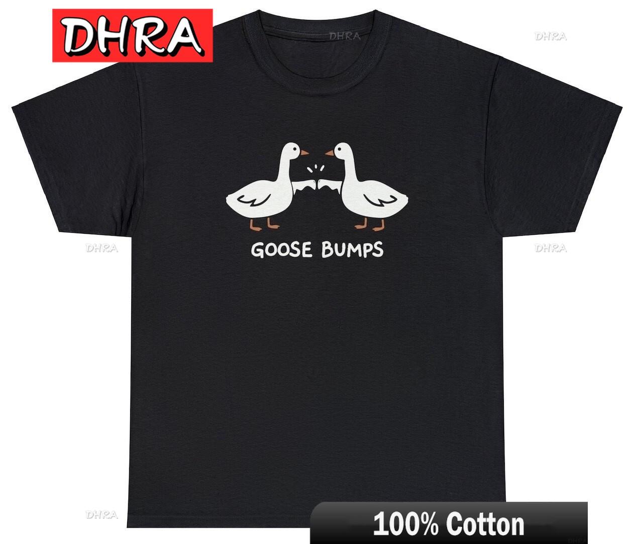 Goose Bumps T Shirt Funny Sarcastic Silly Geese Fist Bump Ironic Meme Humor Tee Graphic Trendy Comfy Abstract Retro Funny Tops S