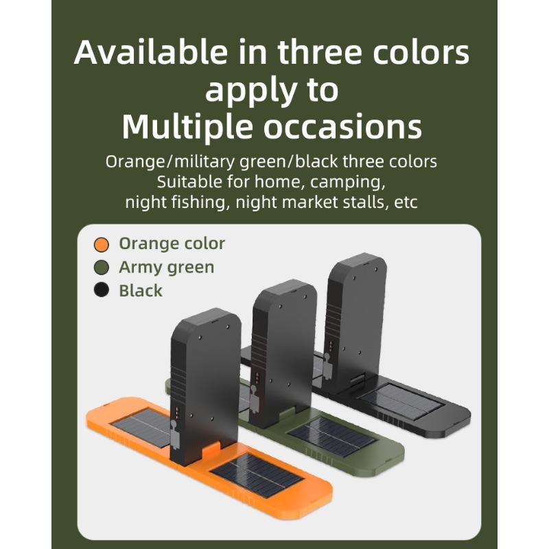1000LM Faltbare LED Campinglampe, Solar-/USB-wiederaufladbar - Powerbank, Wasserdicht, Haken für Außenarbeiten, Notfall, Nachtfischen