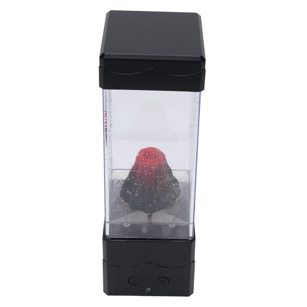 USB Powered Volcano Night Light Red Lava Effect Volcano Table Lamp Game Room