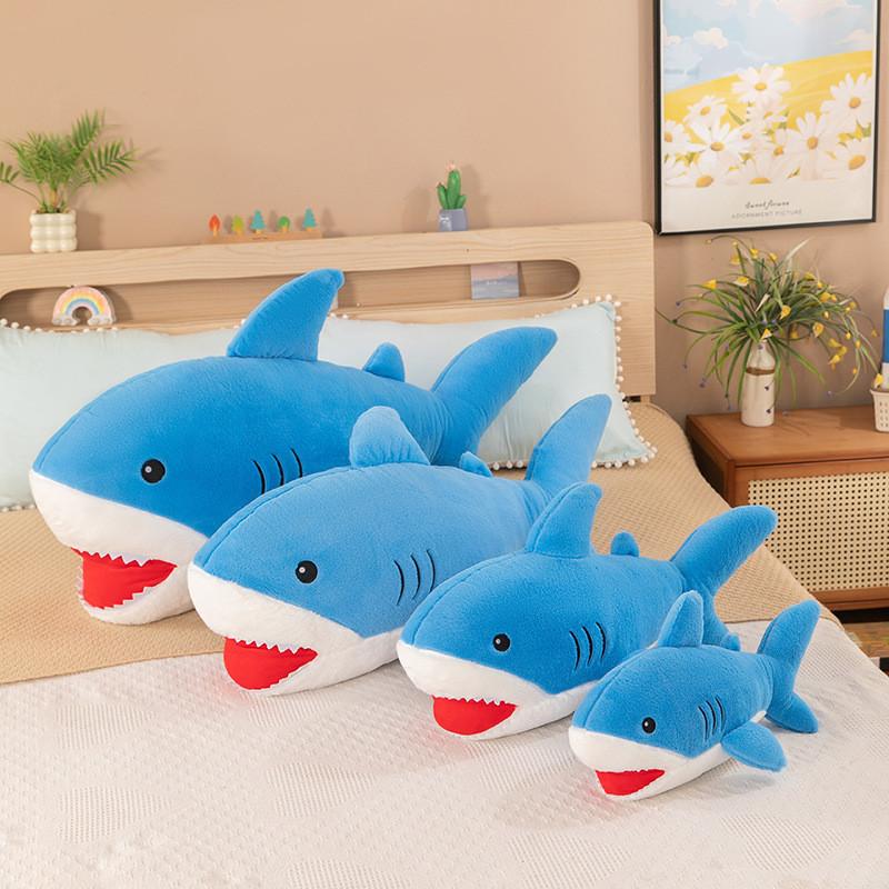 Ocean Series Shark Plush Toy Bed Pillow Cute Whale Soft Doll For Kids And Teens