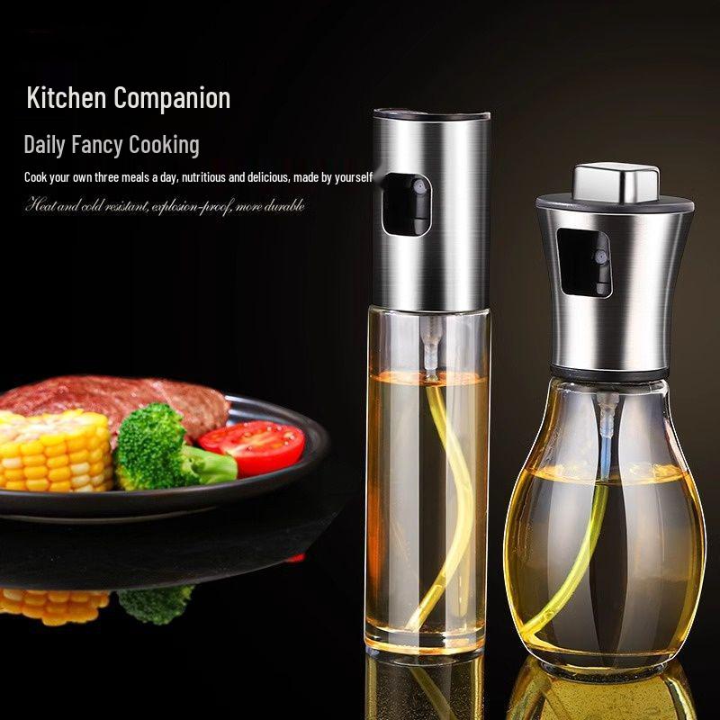 Glass Kitchen Oil Sprayer Bottle with Stainless Steel Atomizing Spray Head