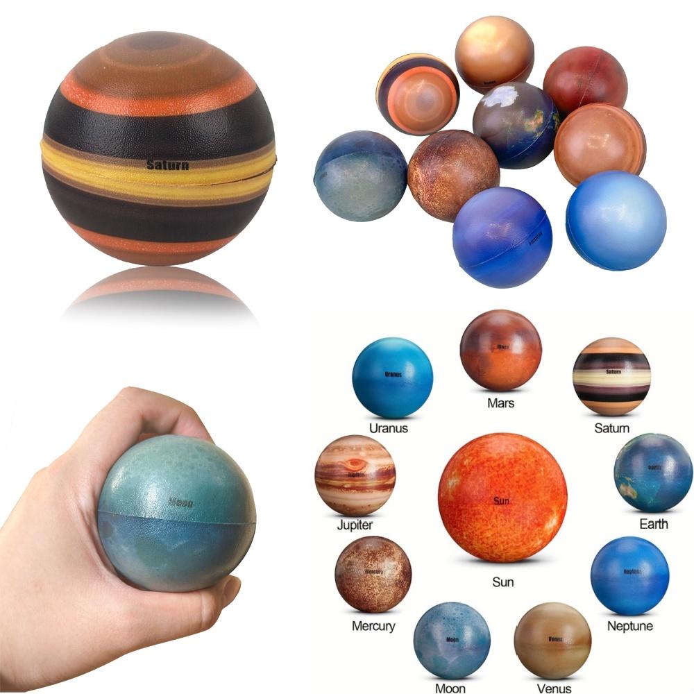 10 Sonnensystem-Stressbälle für Kinder und Erwachsene – Stressabbau, Planeten, Weltraumbälle, Lernspielzeug, Fidget-Spielzeug, Partyspiel, Geschenk