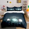 Merry Christmas Snowflake Decor Bedding Duvet Cover Set Duvet Cover Pillowcases  (1*Duvet Cover 2*Pillowcases, Without Duvet Insert)