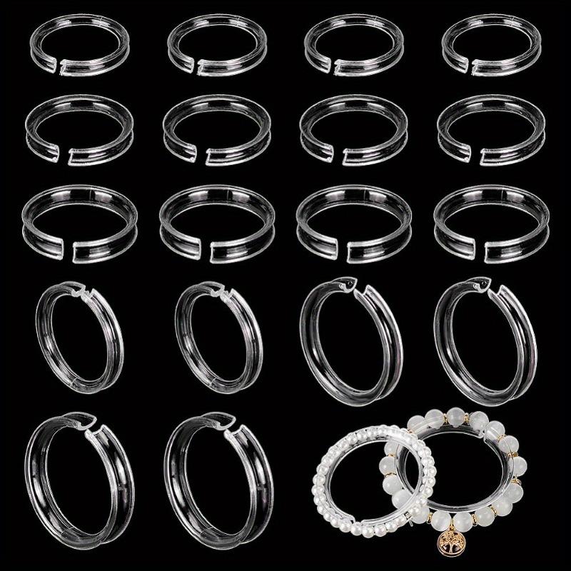 60pcs 3 Size Acrylic Single Bracelet Diaplay Stands Transparent Circle Bracelet Holder Jewelry Storage Organizing Jewelry Towers