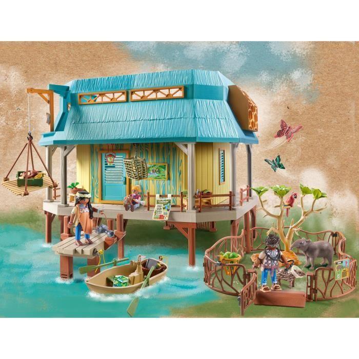 Playmobil 71007 centre de soins pour animaux, wiltopia, matériaux recyclés ou biosourcés, dès 4 ans