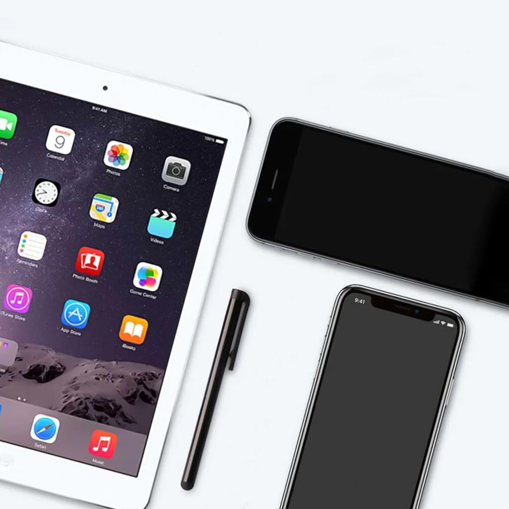 Rysik Pojemnościowy Metalowy Dotykowy Do Ekranów Telefonu Tabletu Alogy Stylus Pen Universal Czarny