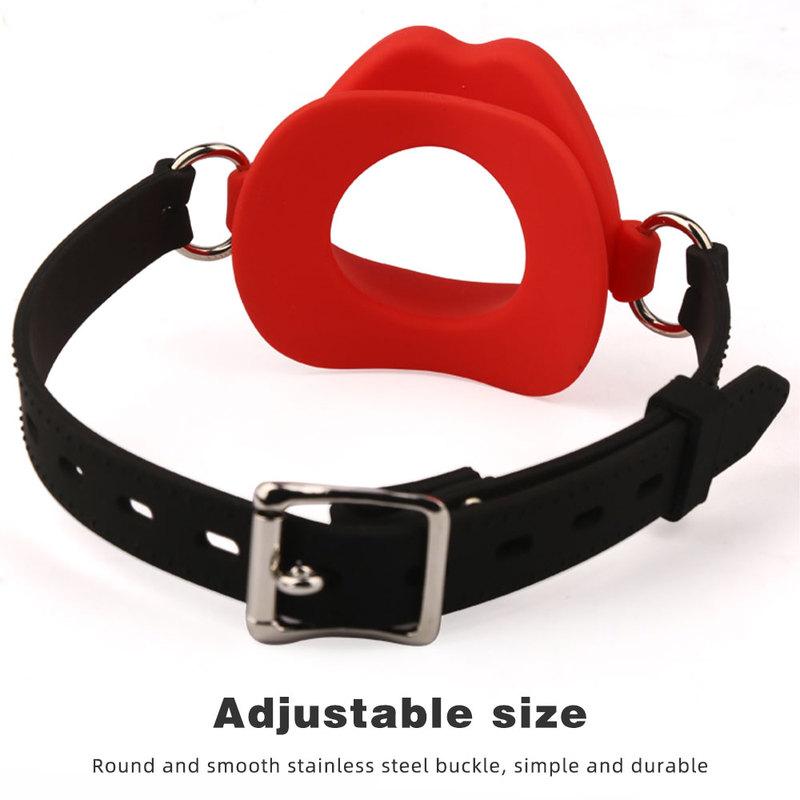 Silicone Oral Fixation Silicone O Ring Mouth Plug Open Gag Toys for Couples Sex Shop BDSMM Bondage Restraint Lips Shape Sex Toys
