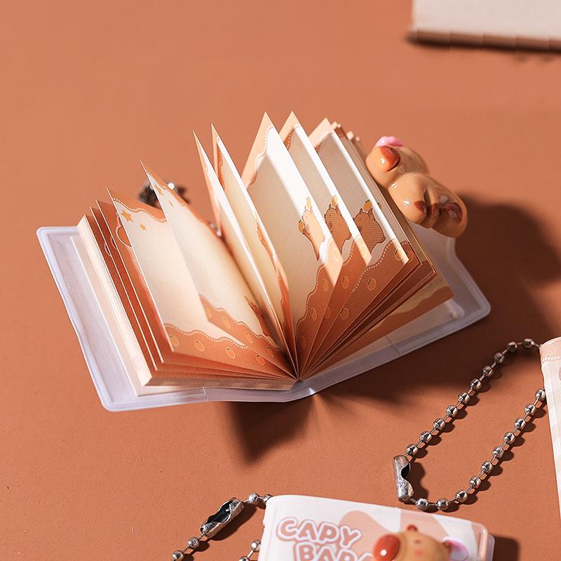 2Pcs/Set Cute Capybara Mini Portable Notebook Small Notepad Kawaii Stationery Office Accessories School Supplies Back To School