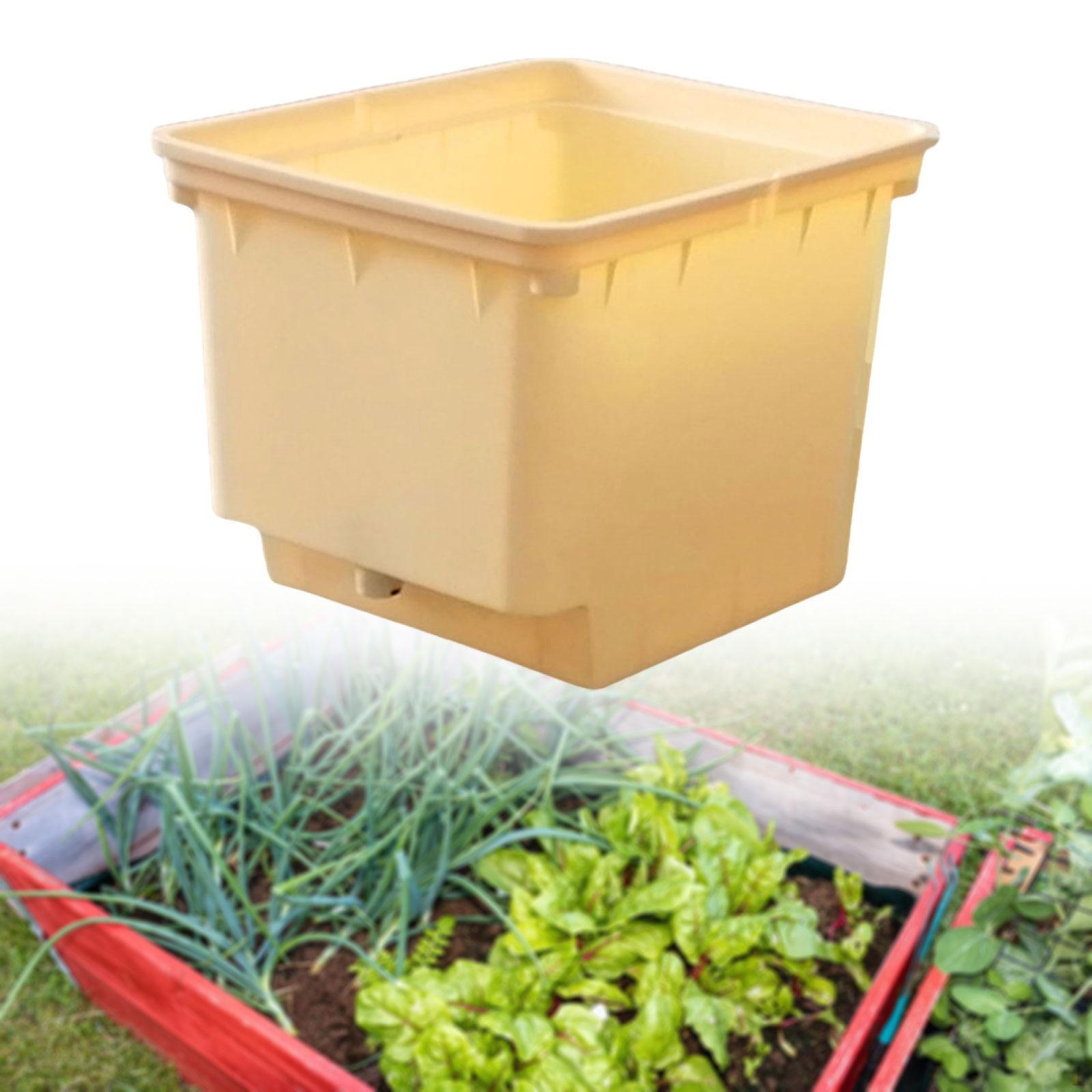 

Ведро для гидропонной системы с сифонными коленями, кашпо для выращивания овощей, цветочный горшок 30x25x23 см Without Lid