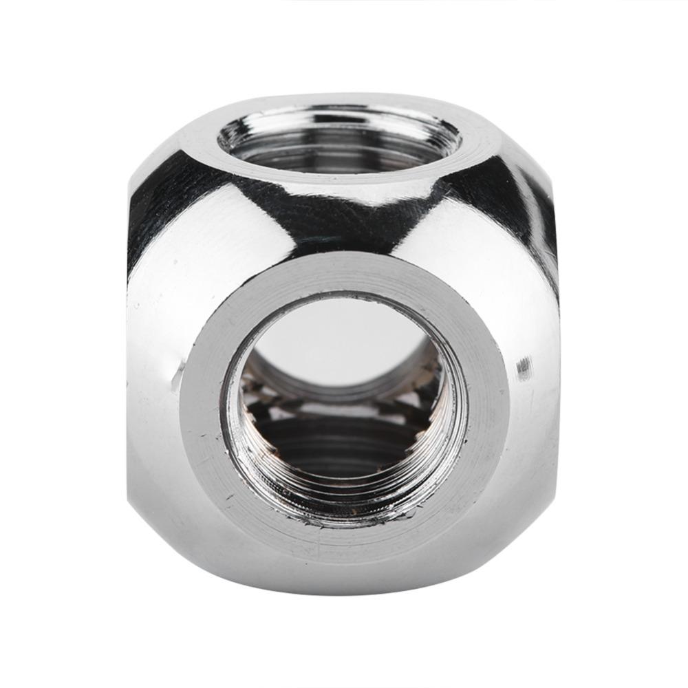4-way Metal Spherical Tube Fitting Black/Silver PC Water Cooling  Computer Water Cooling System серебряный