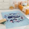 Orca Interactive Play Rug Whale Creative Learning Carpet Beluga Rug Ocean Giant Fish Playroom Mat Anti Slip Mat for Kid Playroom