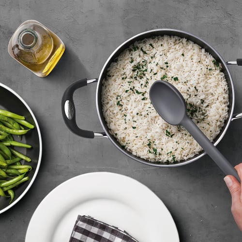 Tramontina Molde Serving Spoon, 28cm, Gray, Silicone, Spatula, Ladle, Heat-Resistant, Dishwasher-Safe, Made In Brazil, Product Code: 25811/160, TRAMON