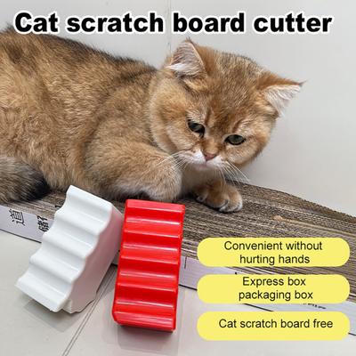 Cat Scratcher Cutter 3D Printed Cardboard Strip Tool Handheld Cat Shaped Sliding Cutter for Making Cat Scratching Board