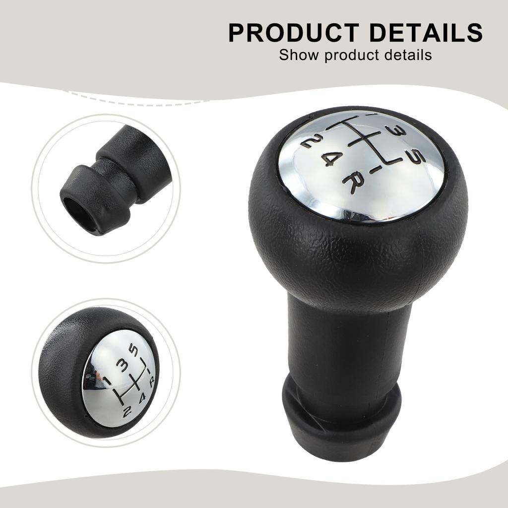 5 Speed Black Chrome Shift Car Interior Accessory 5 Speed Shift Lever Knob Rugged Design Smooth Shifting Wide Compatibility