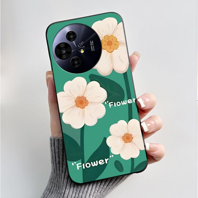 Case For TCL 50 Pro NxtPaper 5G Phone Case Luxury Fashion Butterfly Flower Black Soft TPU Silicone Shockproof Cover Casing Shell
