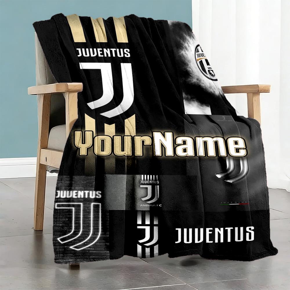 Juventus Customize Your Name Blanket Cozy Customizable Blanket Soft Warm Cozy for Nap Picnics Bed Seaside Four Seasons Universal