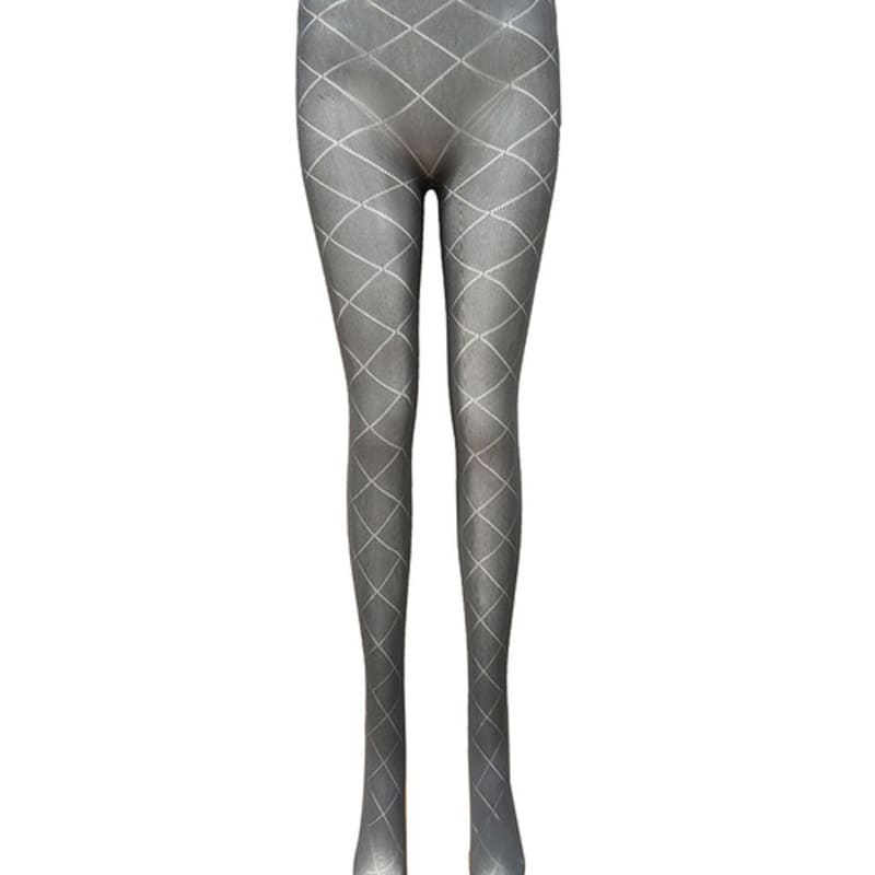 

Романтичные серые колготки с тигровым аргайлом Free