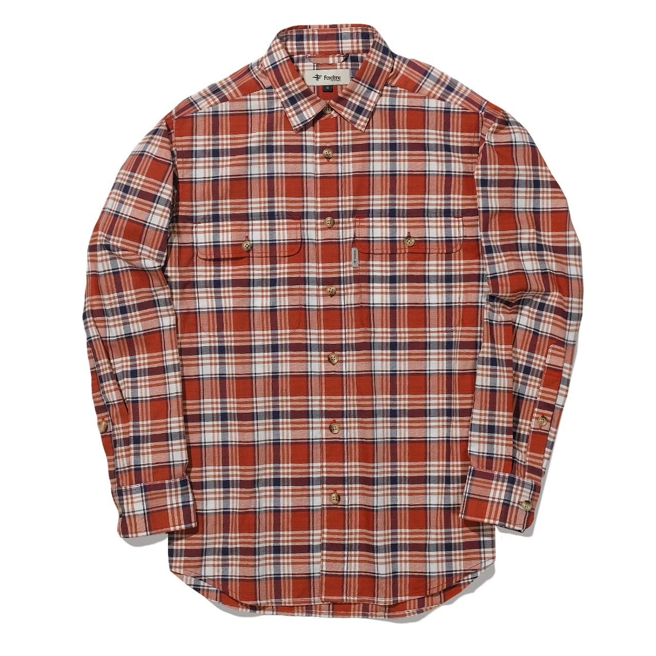 

Foxfire 5212298 Men s C-Shield Check Shirt, Red, XL, -3°C (Heat-Shielding), Quick-Drying, and UV Protection