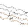 1m Stainless Steel Hollow Moon Link Handmade Golden/Steel Chains for DIY Necklace Bracelet Anklet Jewelry Making Chain