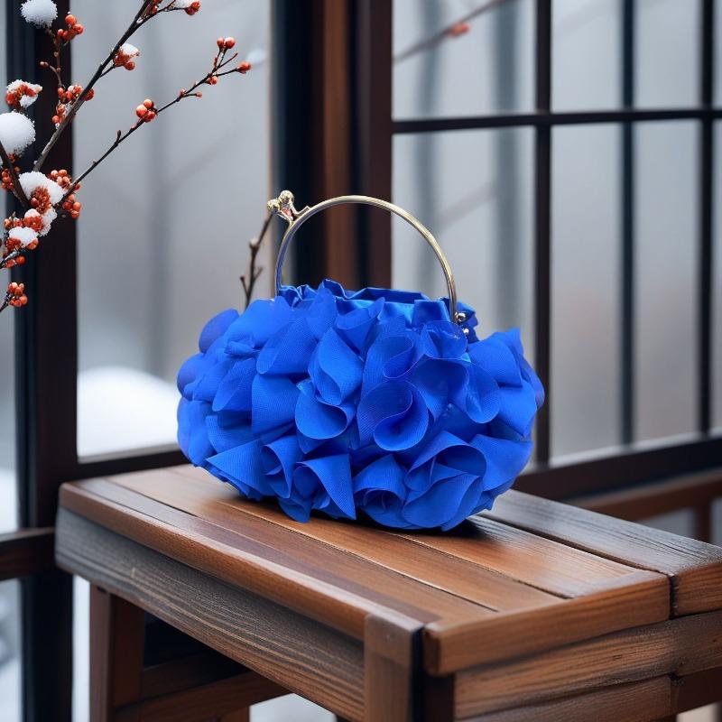 New temperament elegant portable flower banquet bag bridal bag dress bag clutch bag fashion bag cheongsam hanfu bag