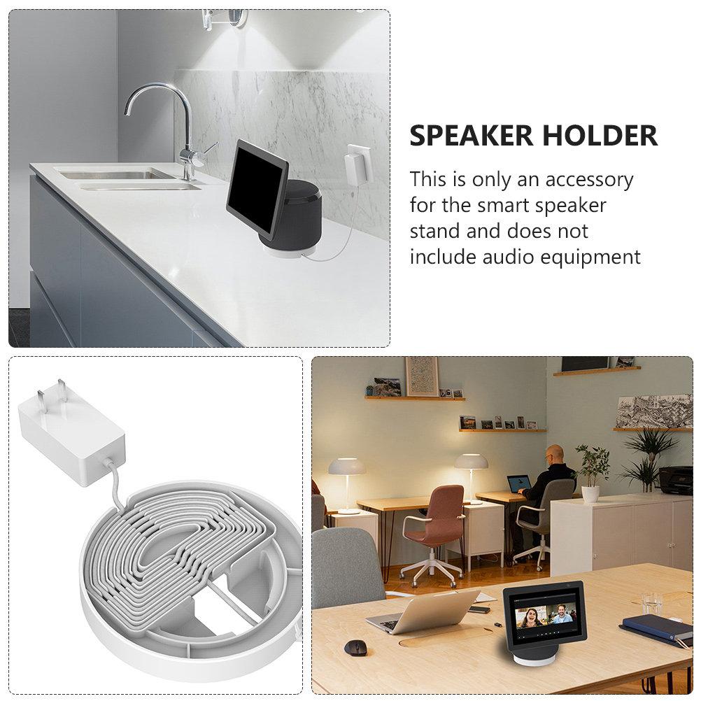 Premium Tabletop Speaker Stand Plastic Desktop Holder with Cable Organizer Space Compatible 10 Exquisite Workmanship