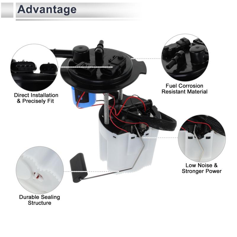 X Autohaux Electric Fuel Pump Assembly for GMC Acadia for Saturn Outlook 2007-2008 3.6L Fuel Filter Pump Module No.19167078