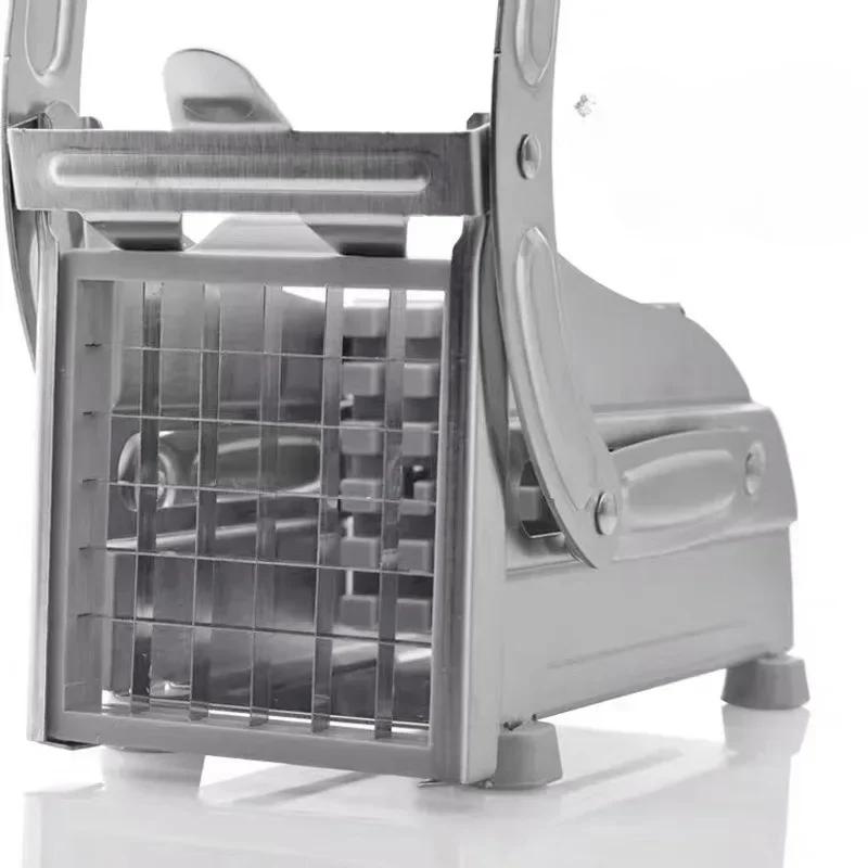 Professional Potato French Fry Cutter Machine with 2 Blades Stainless Steel Manual Vegetable Potato Slicer Kitchen Gadgets