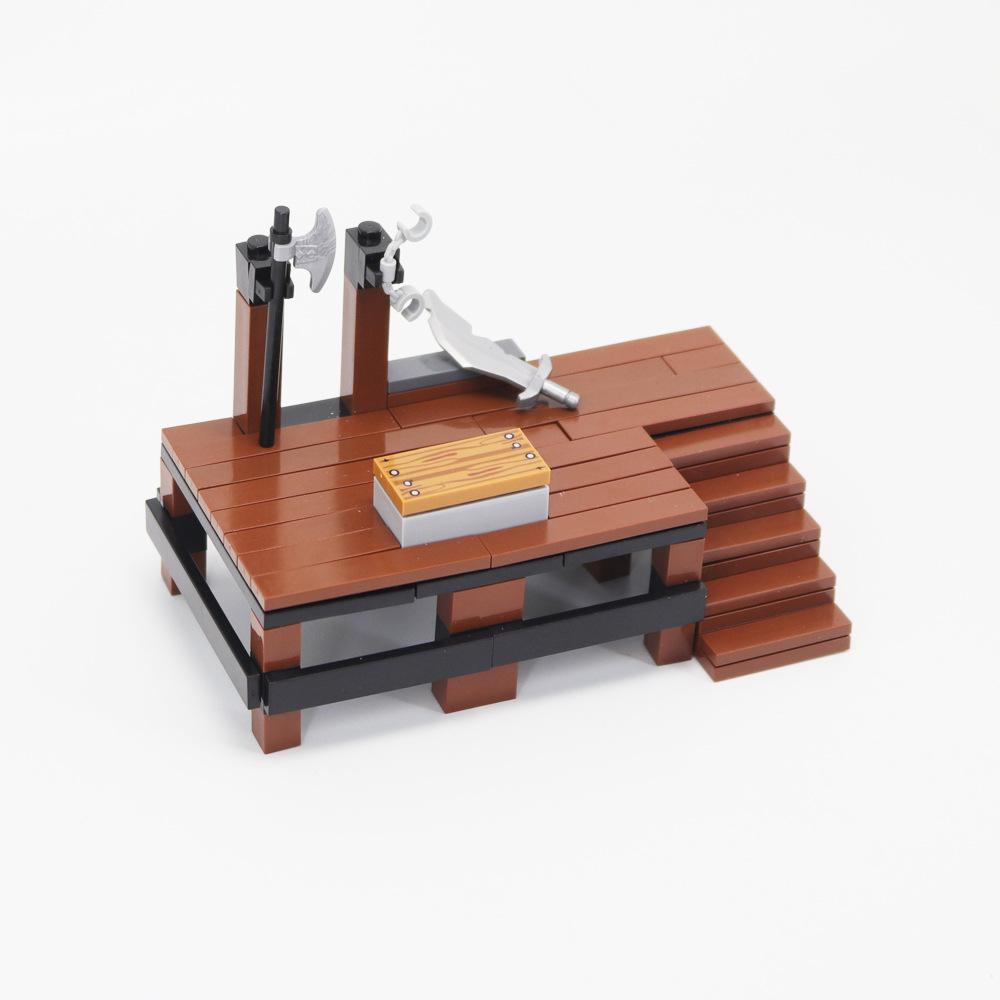 Small Particle Building Block Medieval Ancient Building Accessories, Courtroom Scene Building Assembly Ornament
