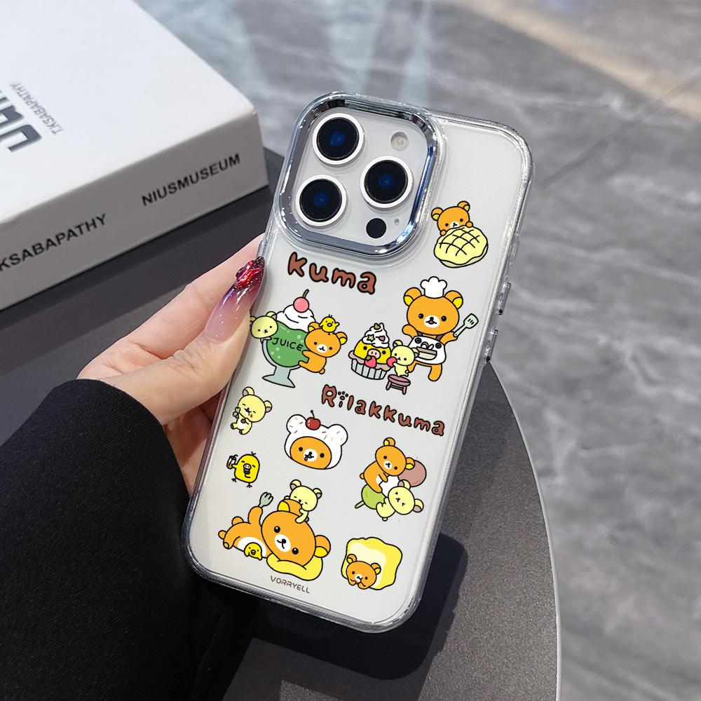 Cute Cartoon RilakkumaS Phone Case For iPhone 17 16e 16 15 14 13 12 11 mini Pro Max X XR XSMAX 8 Air Plus Transparent Soft Cover