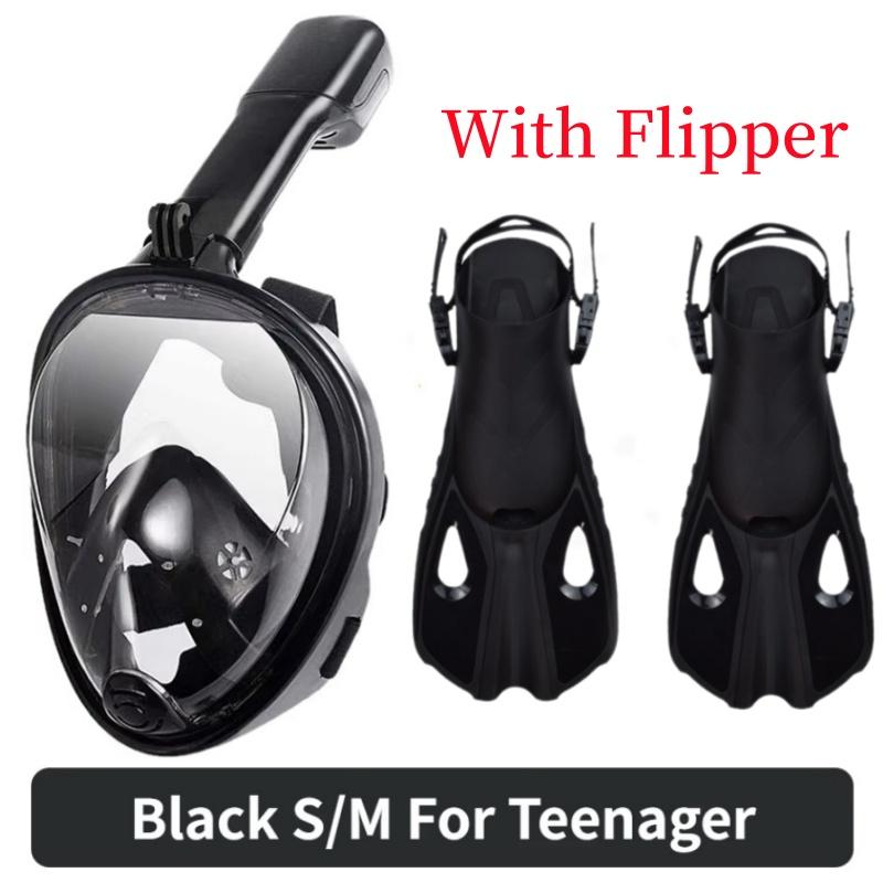 Underwater Scuba Anti Fog Face Diving Mask Snorkeling Respiratory Masks Safe Waterproof Swimming Equipment for Adult Kids