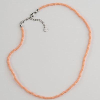 BICYCLE TROPHY Pickman Daily Bead Necklace 02 (PEACH / 3mm Miyuki Beads)