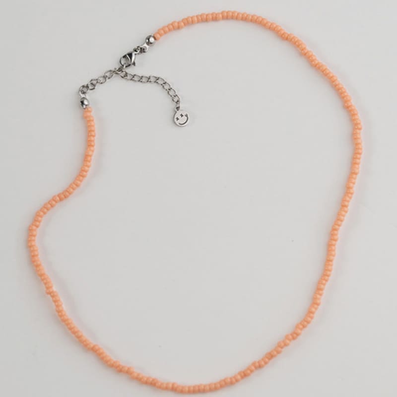 

BICYCLE TROPHY Pickman Daily Bead Necklace 02 (PEACH / 3mm Miyuki Beads) Men