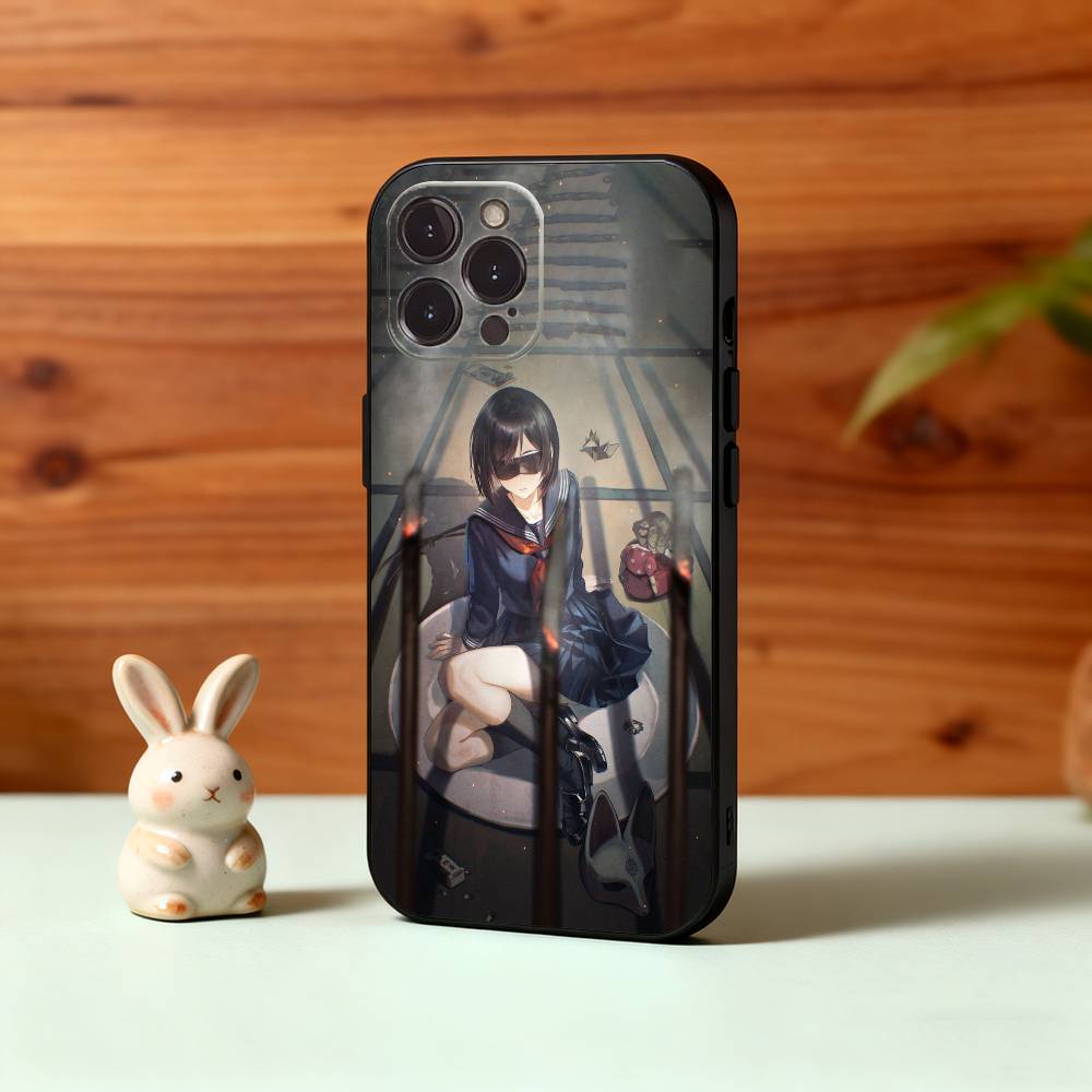 Mr. Masked Fox and the Female Student Phone Case For iPhone17,16,15,14,13,12,Plus,Pro Max, 5G Others Soft Black Cover