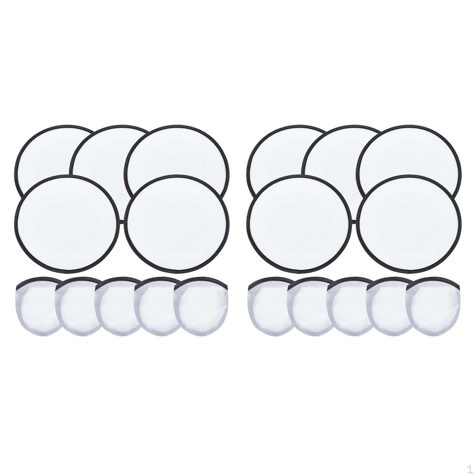 

Набор из 10 штук 9,8-дюймовых портативных складных вееров-летающих дисков для фестивалей и лета белый