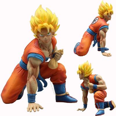 GK Son Goku Action Figures Squatting Statue PVC Model Toys for Children