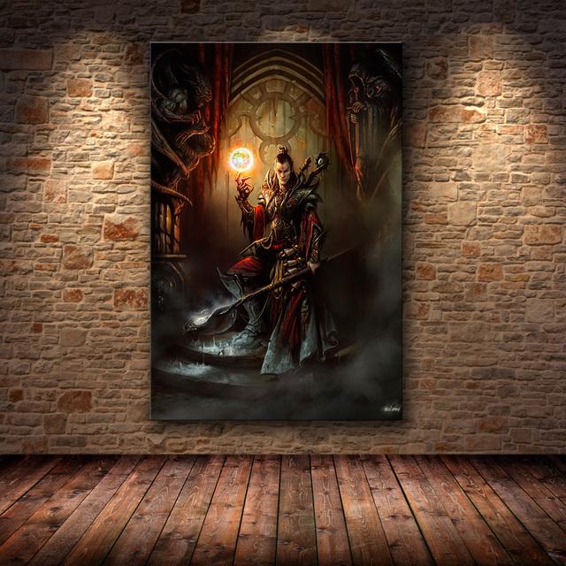 Canvas Game Poster Diablo 3 HD Pictures Art Paintings Canvas Art for Home Decor Painting Wall Art