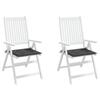 VidaXL Garden Chair Cushions 2 Pcs Anthracite 40x40x3 Cm 314002